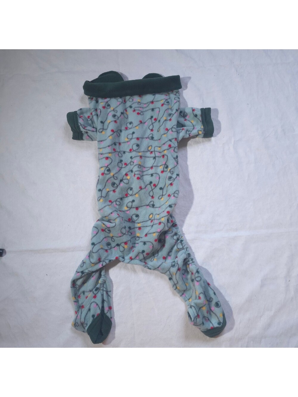 Cozy Fleece Dog Pajamas with Colorful Light Bulb Pattern